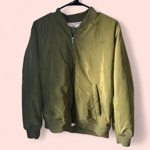Green bomber jacket